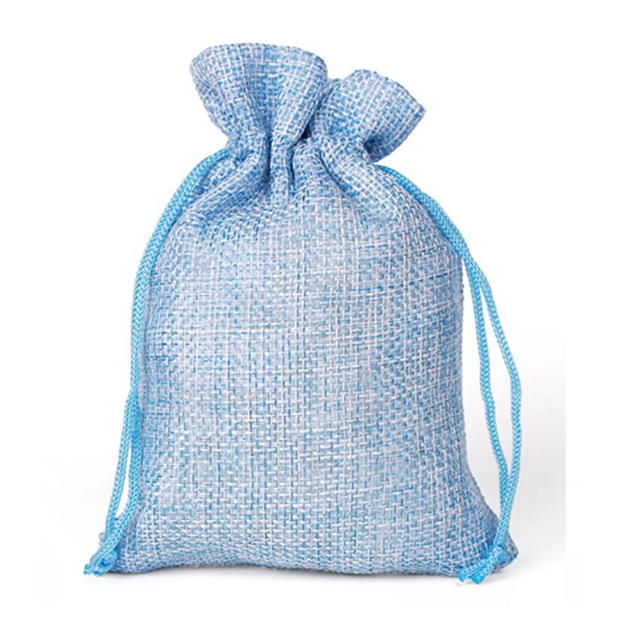 Medium Natural Burlap Pouches Jute Drawstring Bags 5" X 7" 11