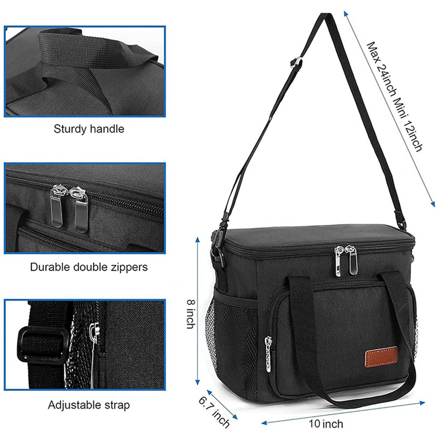 8L Food Grade Insulated Lunch Cooler Bag for Work Picnic 6