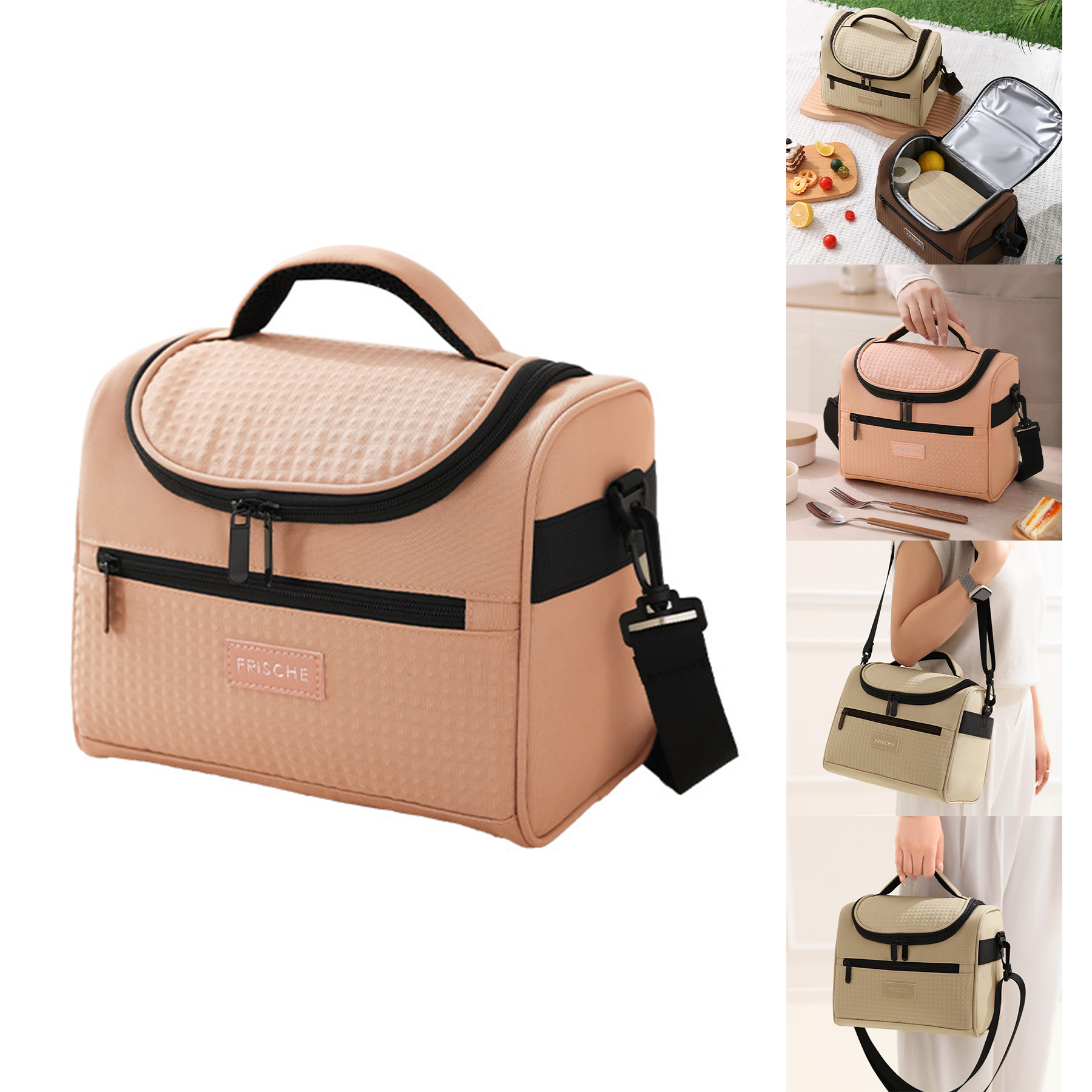 Portable Insulated Lunch Box with Shoulder Strap 2