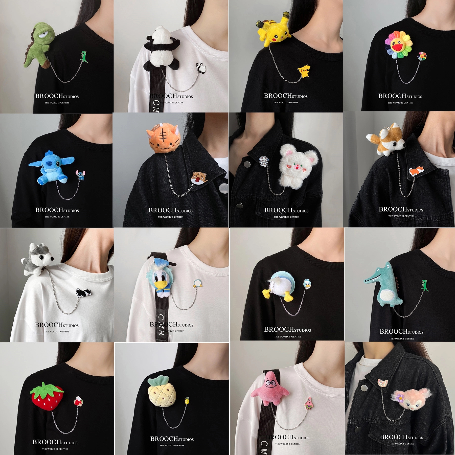 Cartoon Chain Brooch 3