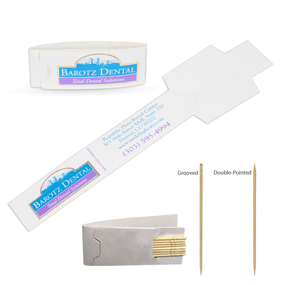 Custom Logo Toothpick Packs - 4 color printing 7