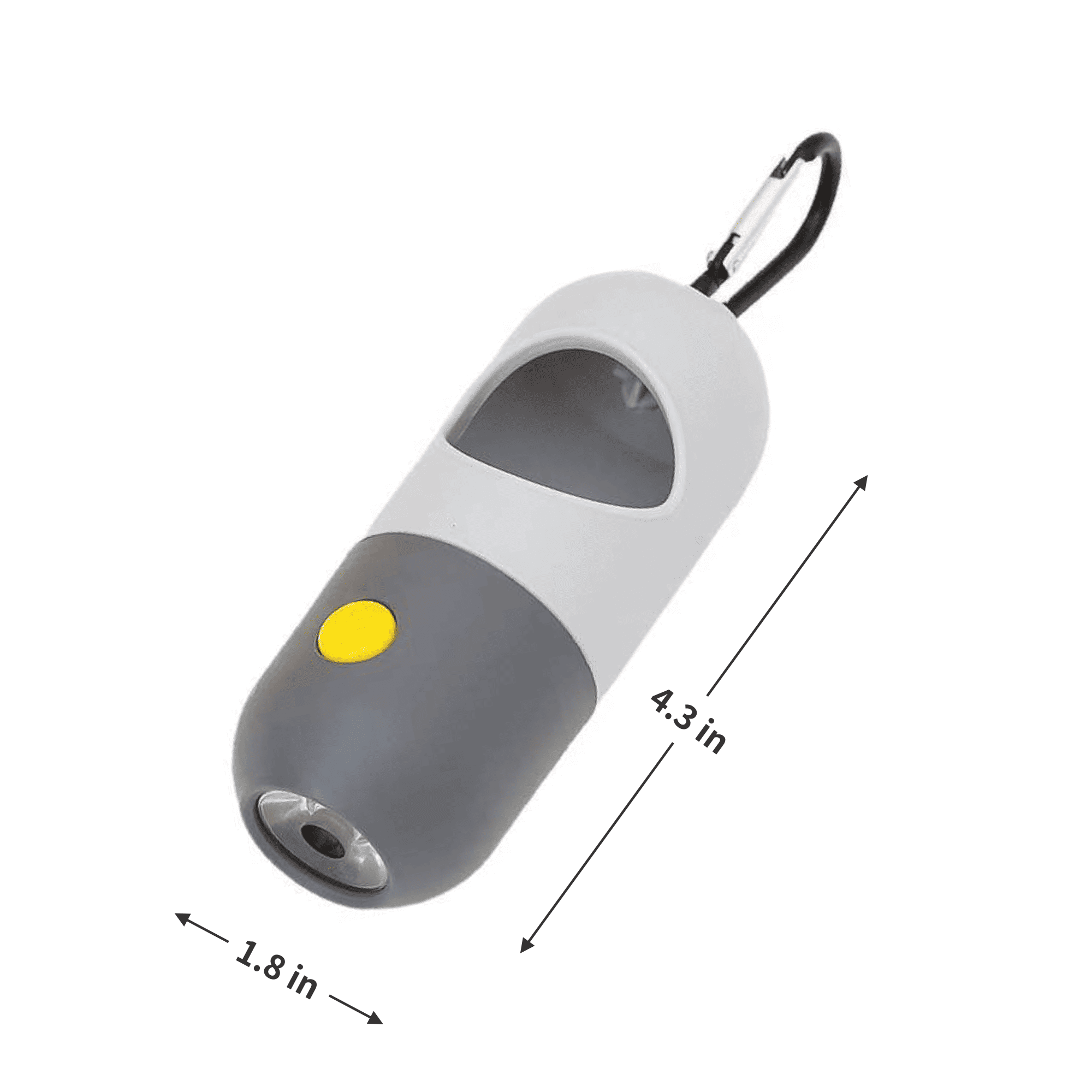 Custom Logo Dual-Function LED Flashlight Poop Bag Holder 4