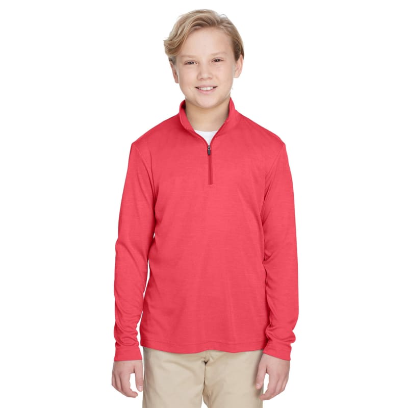 Team 365 Youth Zone Sonic Heather Performance Quarter-Zip 9