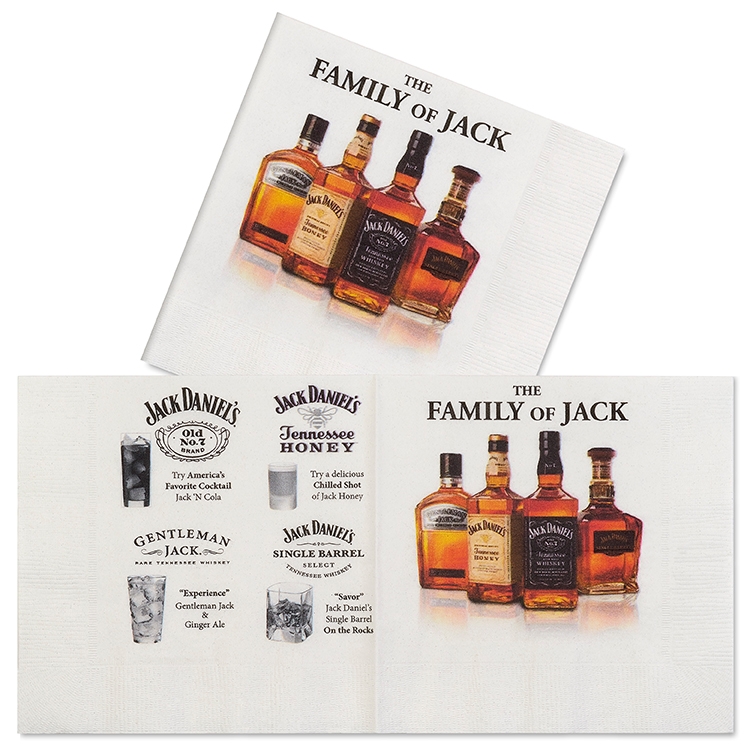 2-Ply, White, Digital Full Color Facial-grade Beverage Napkin 5