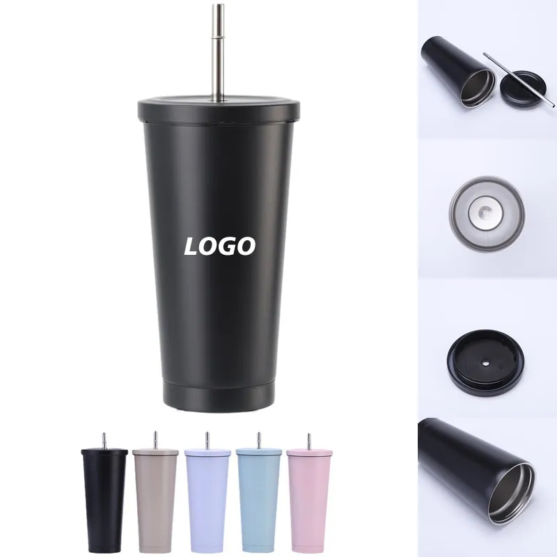 25 oz Stainless Steel Tumbler with Lid and Straw 1