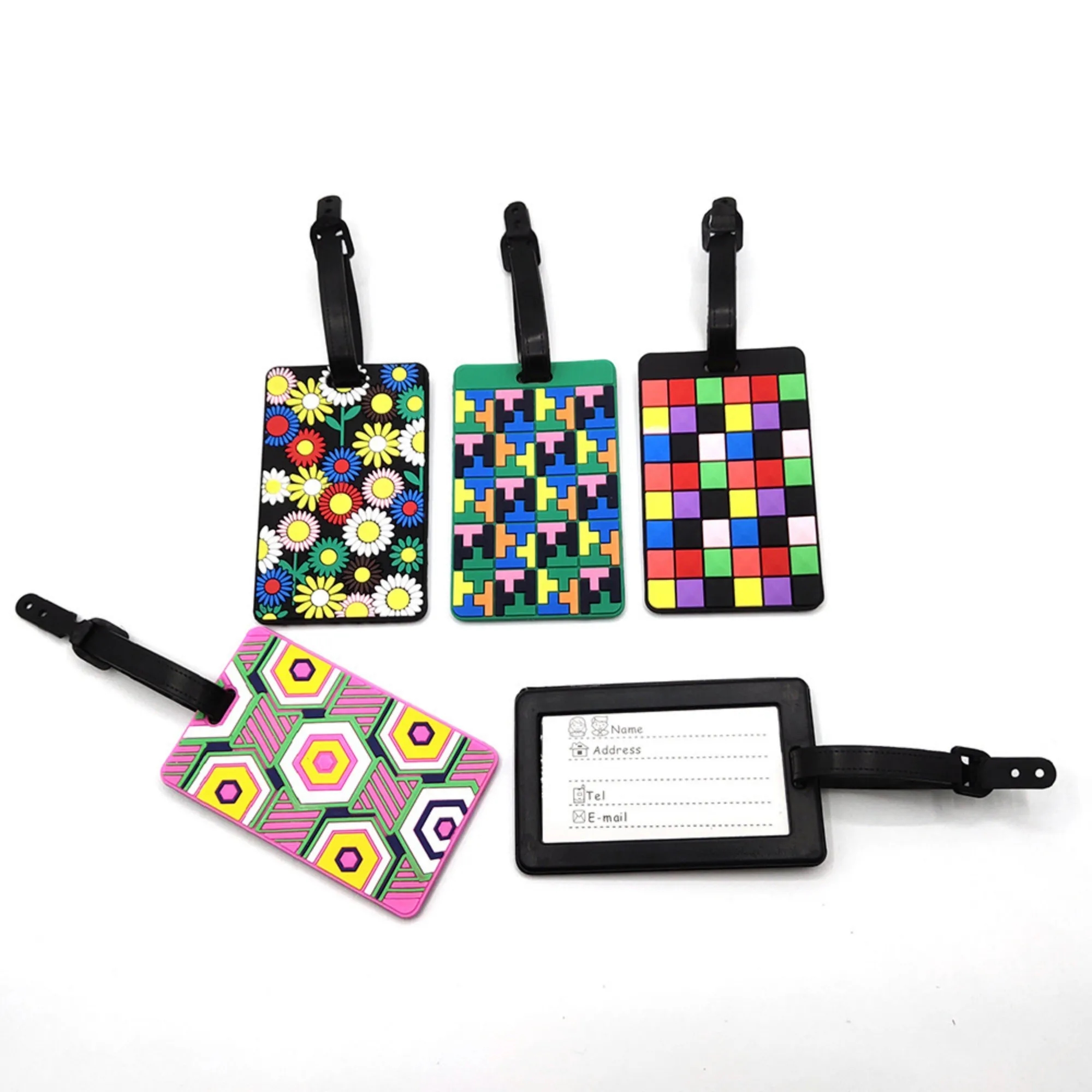 Custom 3D Logo Labels ID Silicon Suitcase Travel Luggage Tag 7