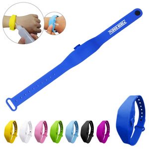 Adjustable Silicone Hand Sanitizer Wristband Bracelet Dispenser 12