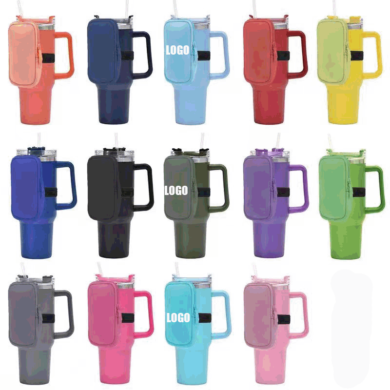 Water Bottle Pouch For Gym Tumbler / Tumbler Bag with Zipper Pocket 2