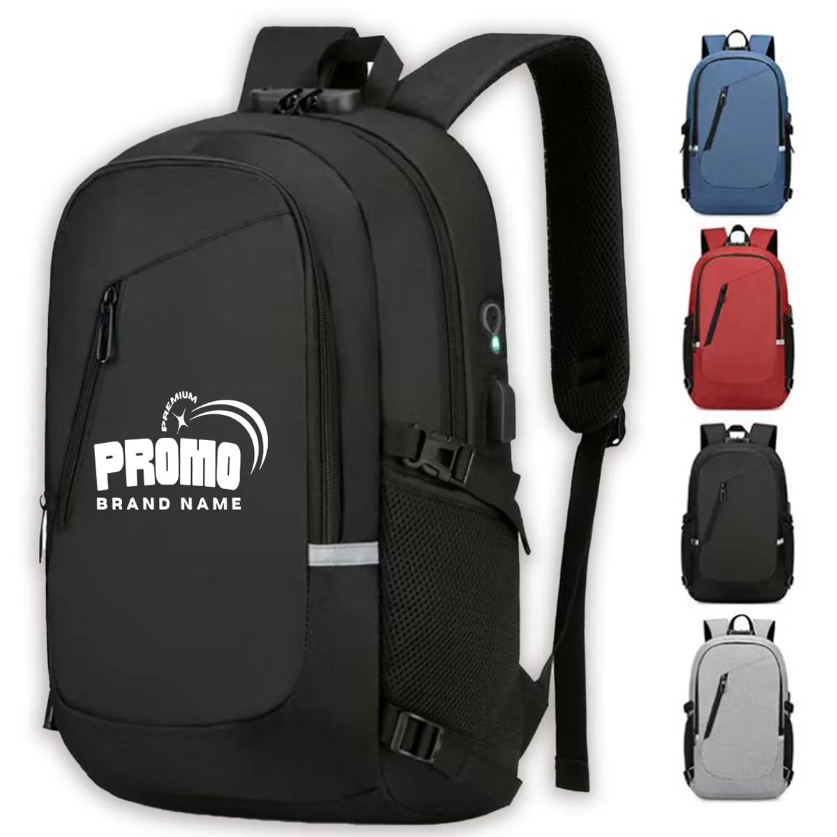 Travel Laptop Anti Theft Backpack USB Charging Port Lock Bag 2