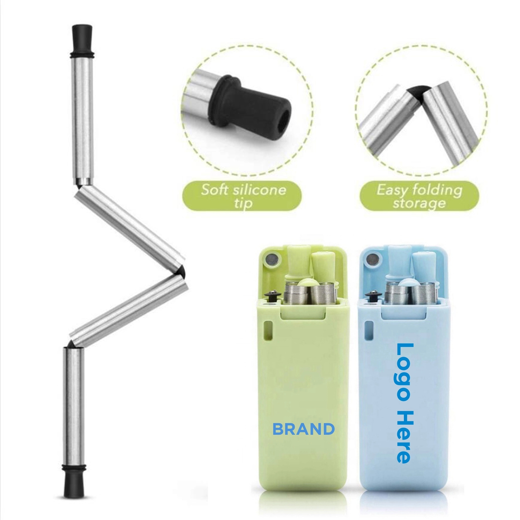 Silicone Straw with Carrying Case and Cleaning Brush 4