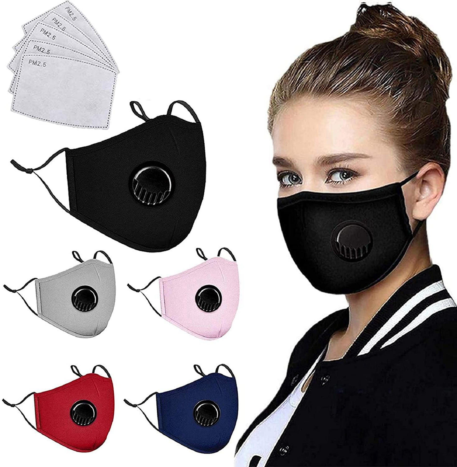 4-Ply Adjustable Cotton Mask With Valve 1