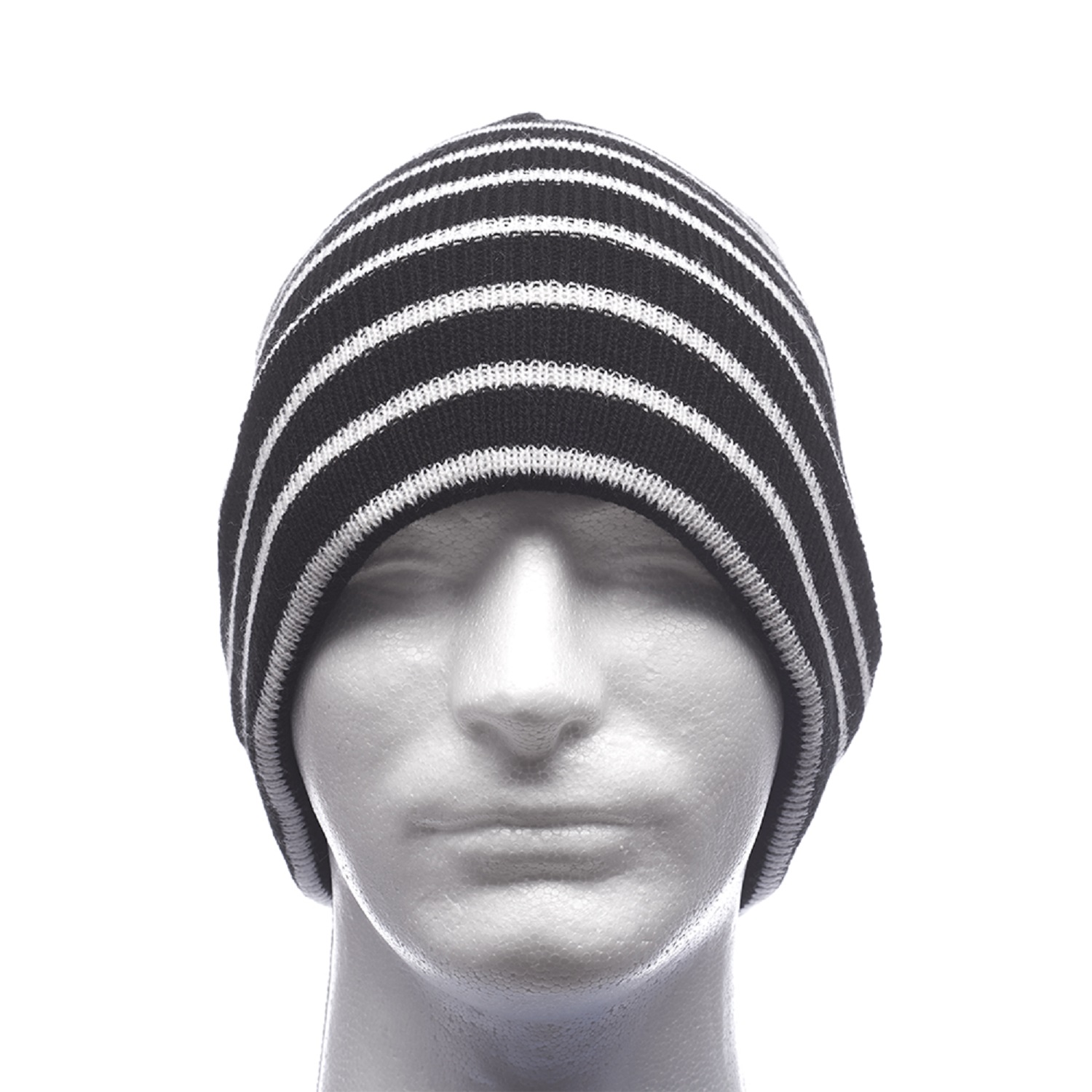 Striped Acrylic Knitted Beanie 7