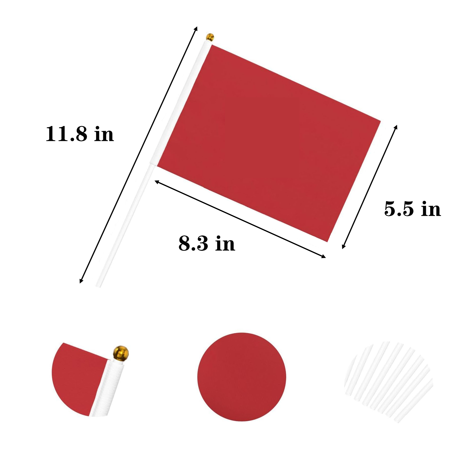 Mini Hand-waved Flag With Plastic Pole 2