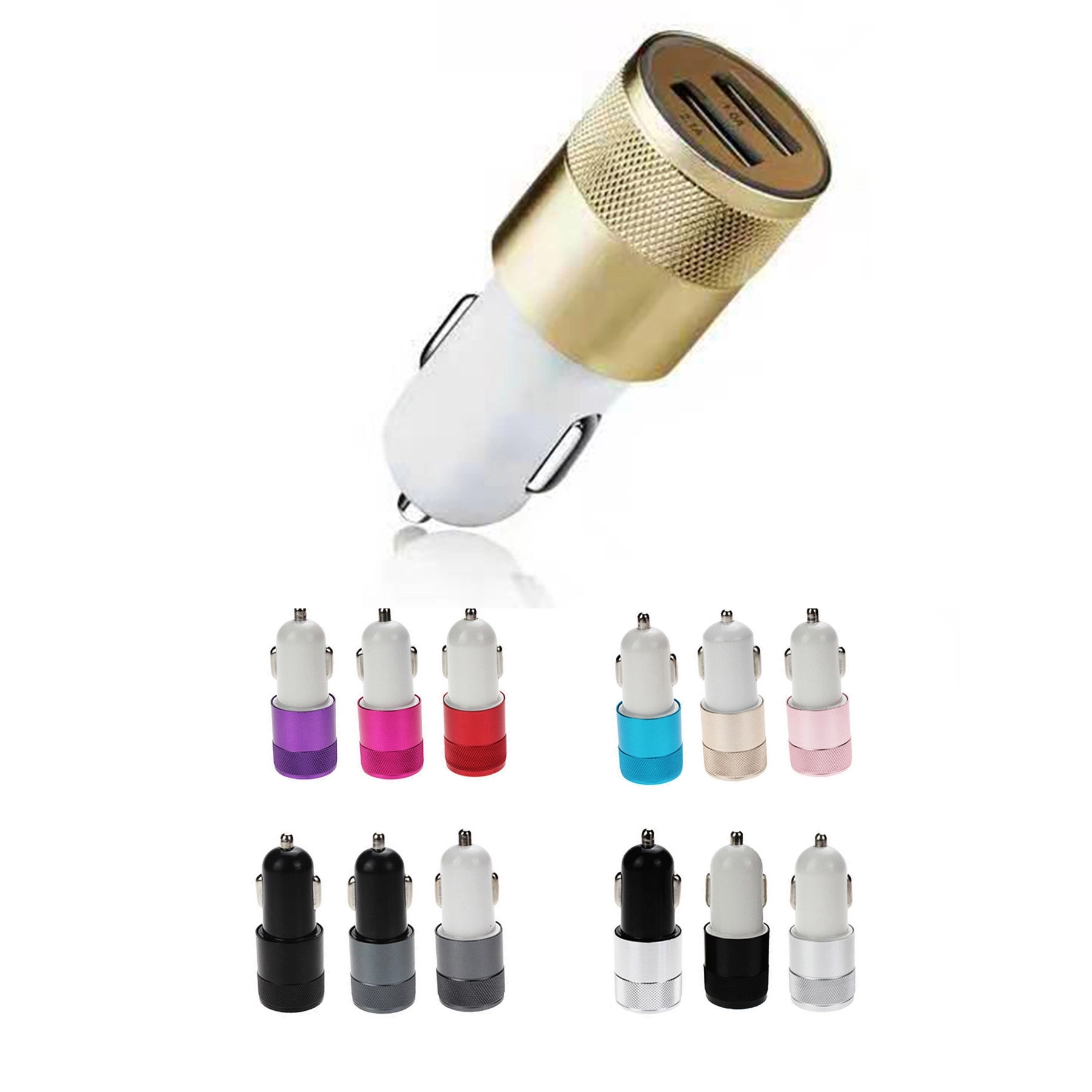 Dual  port  USB Car Charger to Charge multiple devices 3