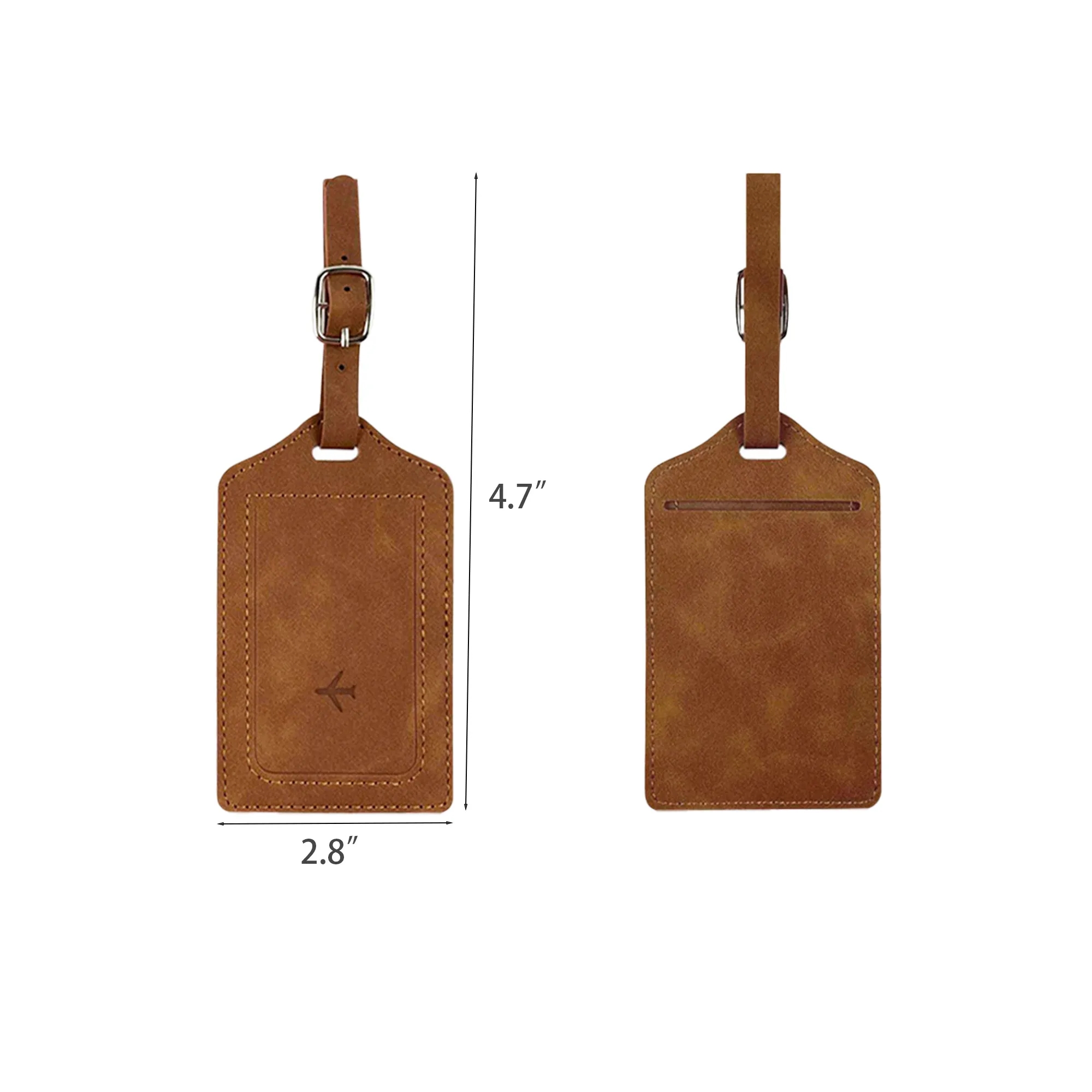 Custom PU Leather Luggage Tags - Travel Essentials 10