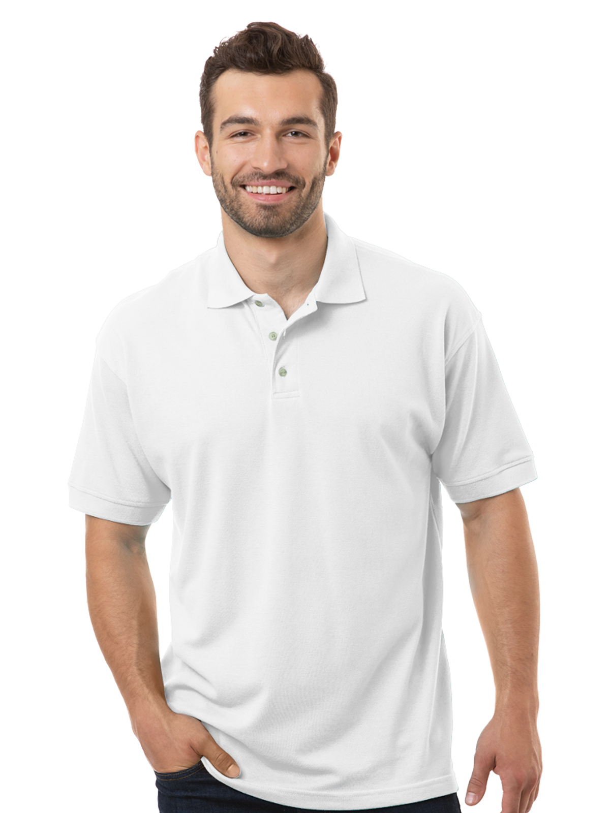 Blue Generation - Men's Pocketless Superblend Short Sleeve Polo 80