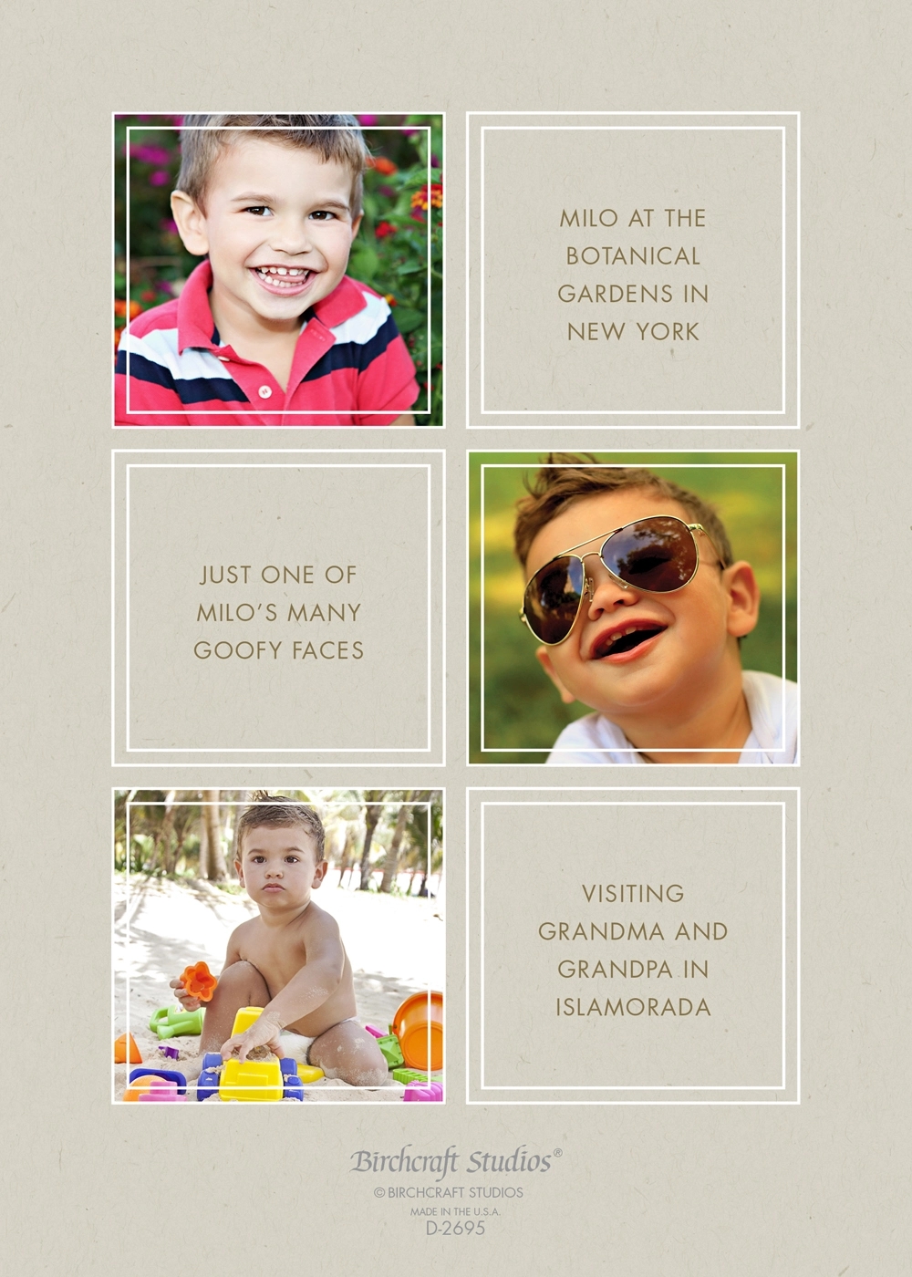 Merry Christmas Flat Photo Choice of Back Card 4