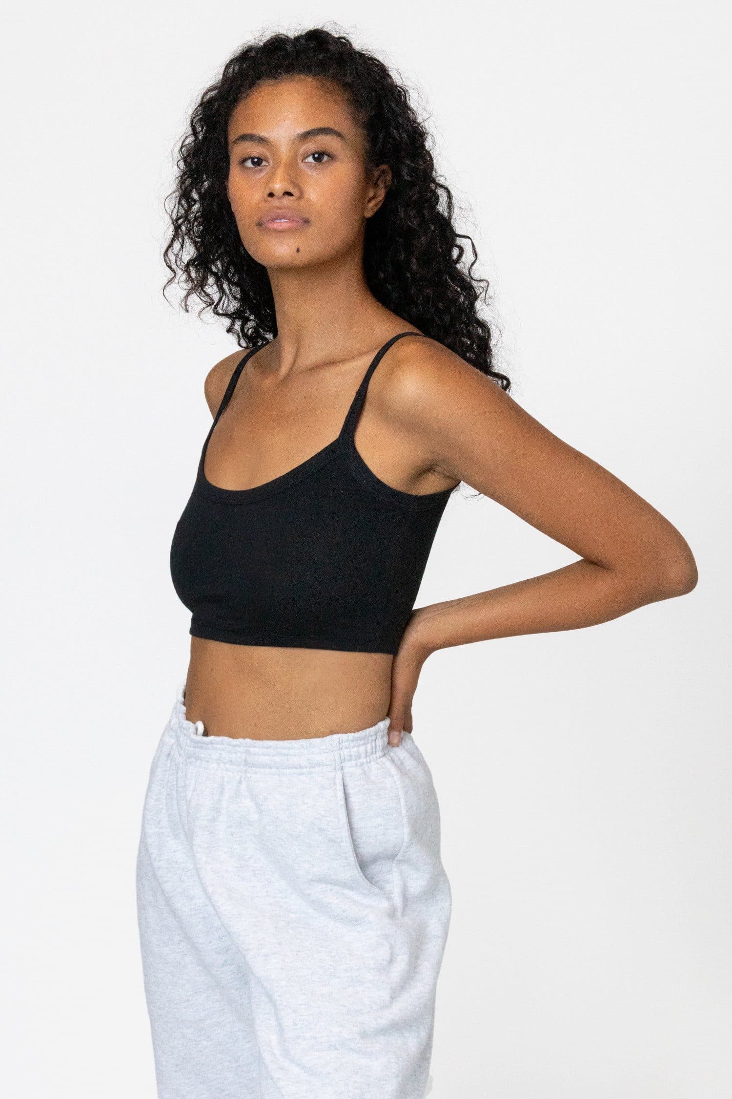 POLY COTTON CROPPED SPAGHETTI TANK 9
