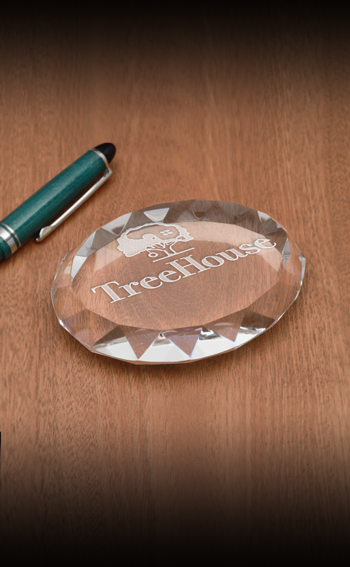 Faceted Oval Paperweight 2