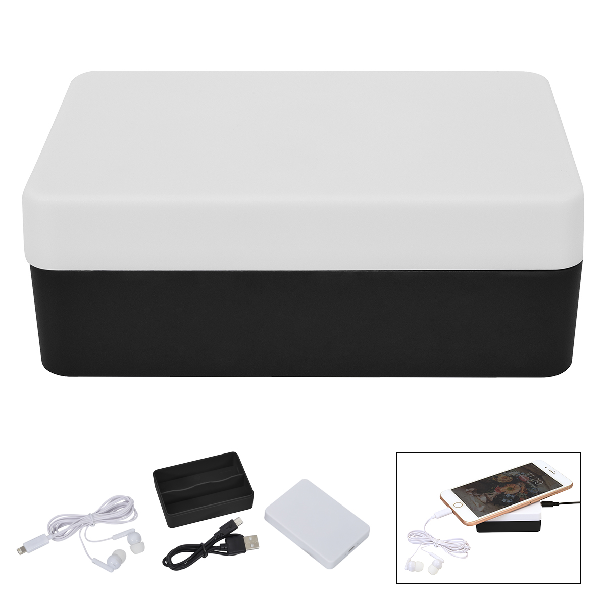 3-In-1 Stowaway Wireless Charging Kit With Earbuds 27