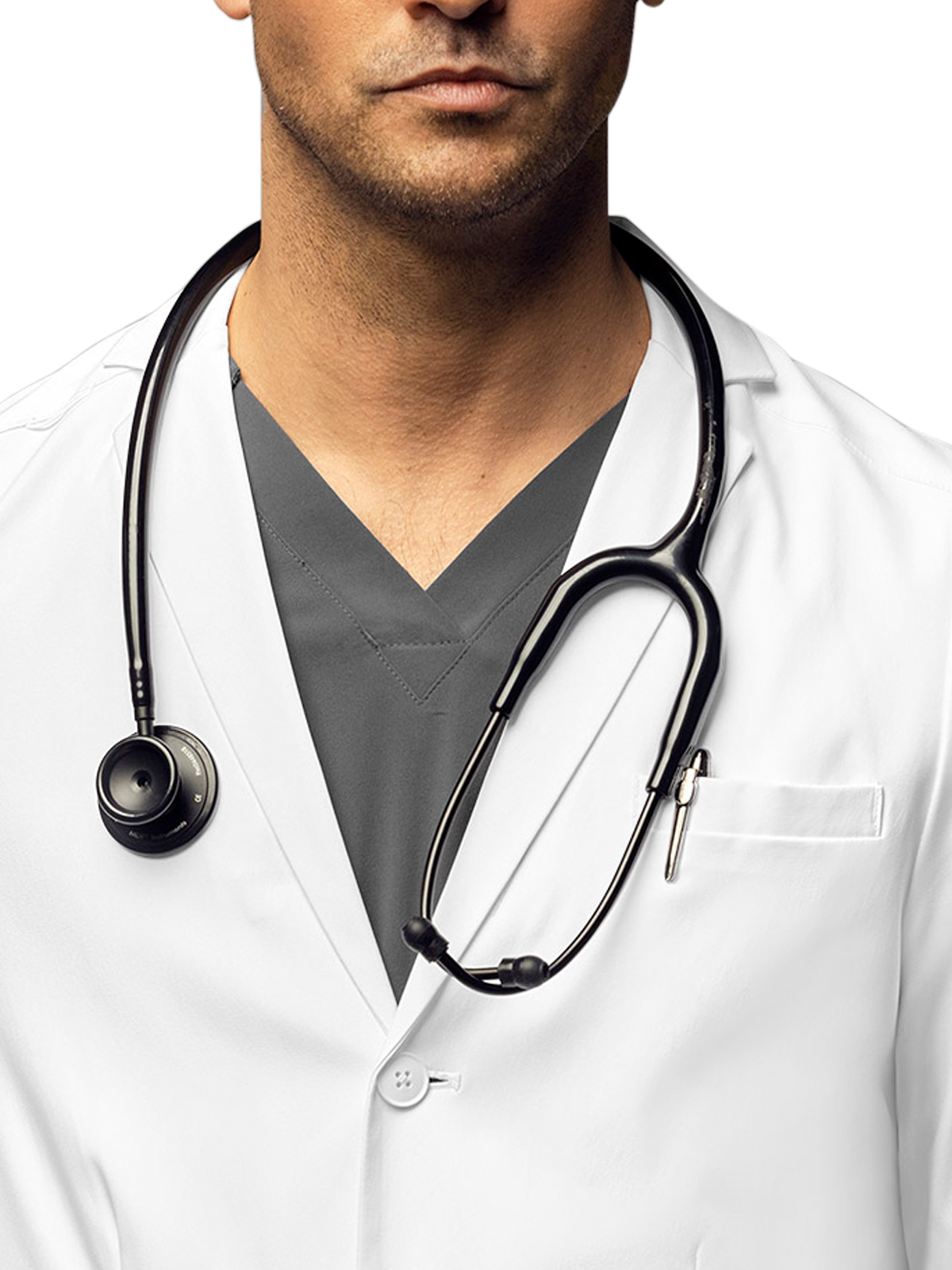 Slate Men's Four-Pocket 38" Full-Length Lab Coat