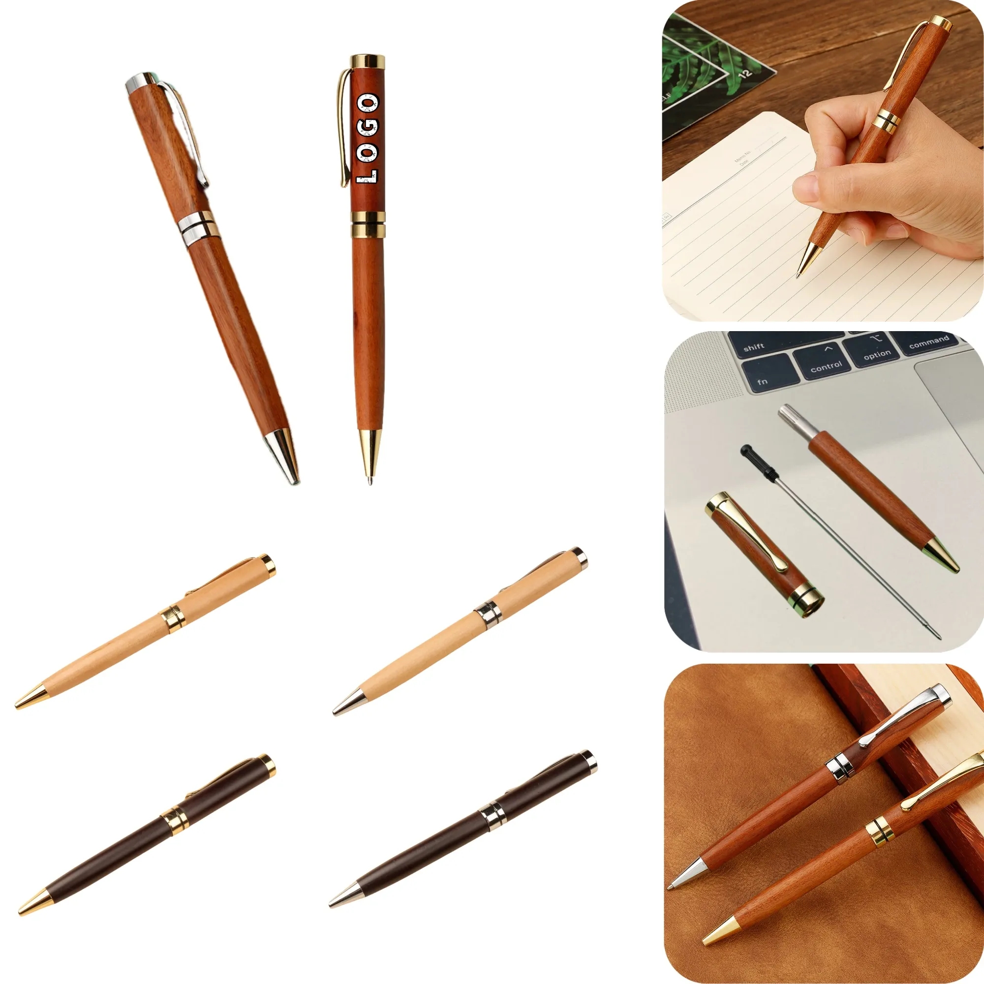 Rotatable Wooden Signature Pen 2