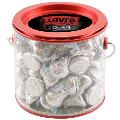 Tin Pail with Hershey Kisses 2