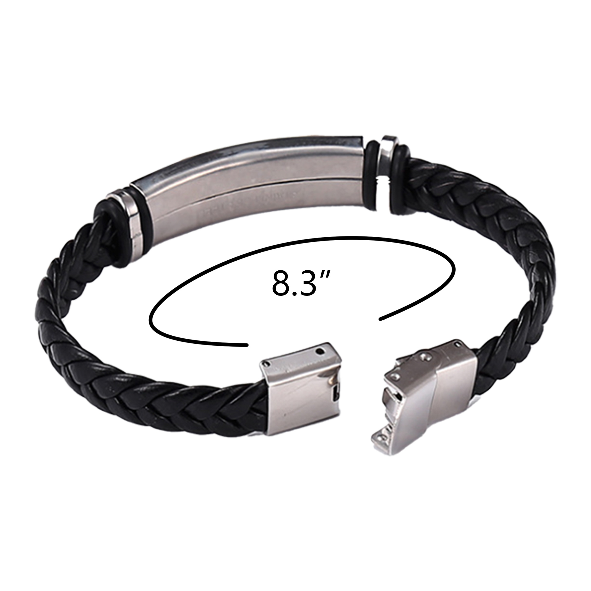 Adjustable Woven Leather Wristband 3