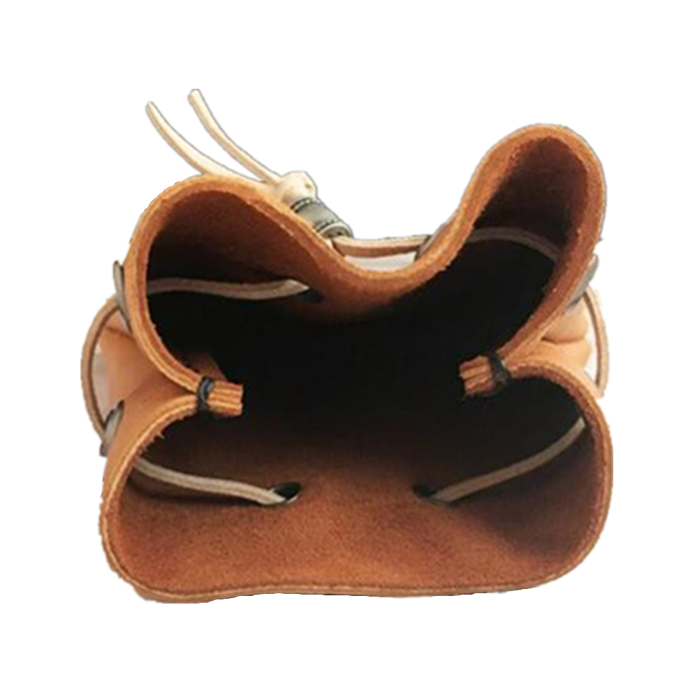 Leather Ear Bud Organizer Drawstring Bag 2