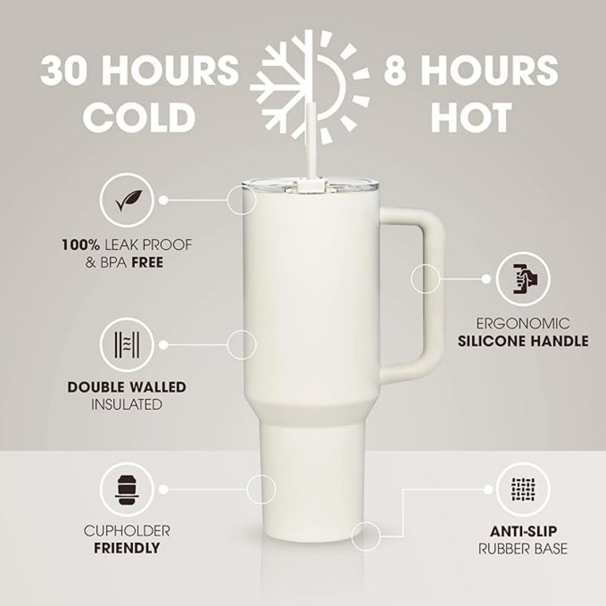 40 oz Stainless Steel Straw Cup 3