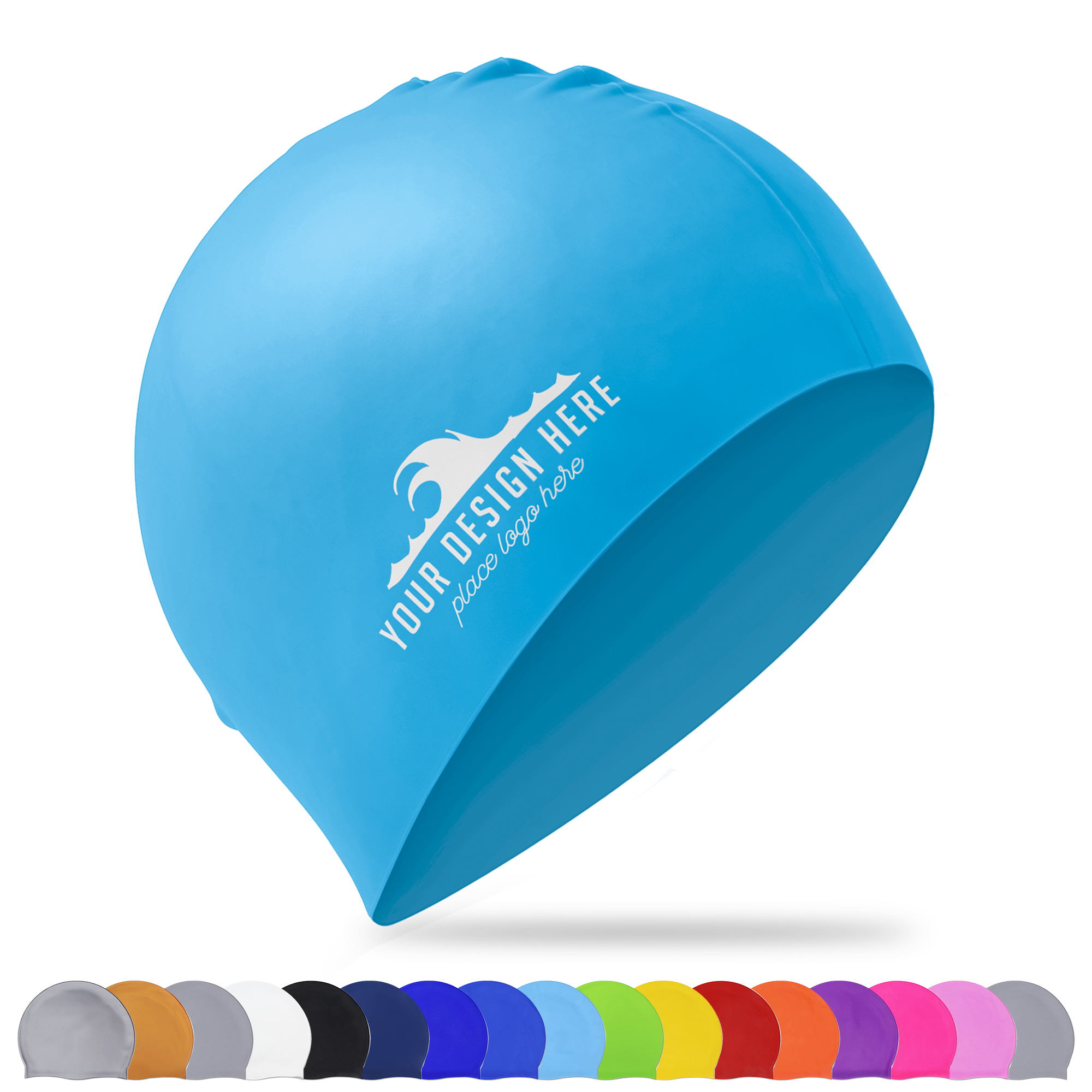 Silicone Swim Cap ?C Waterproof, Ear Protection, 16 Colors 3