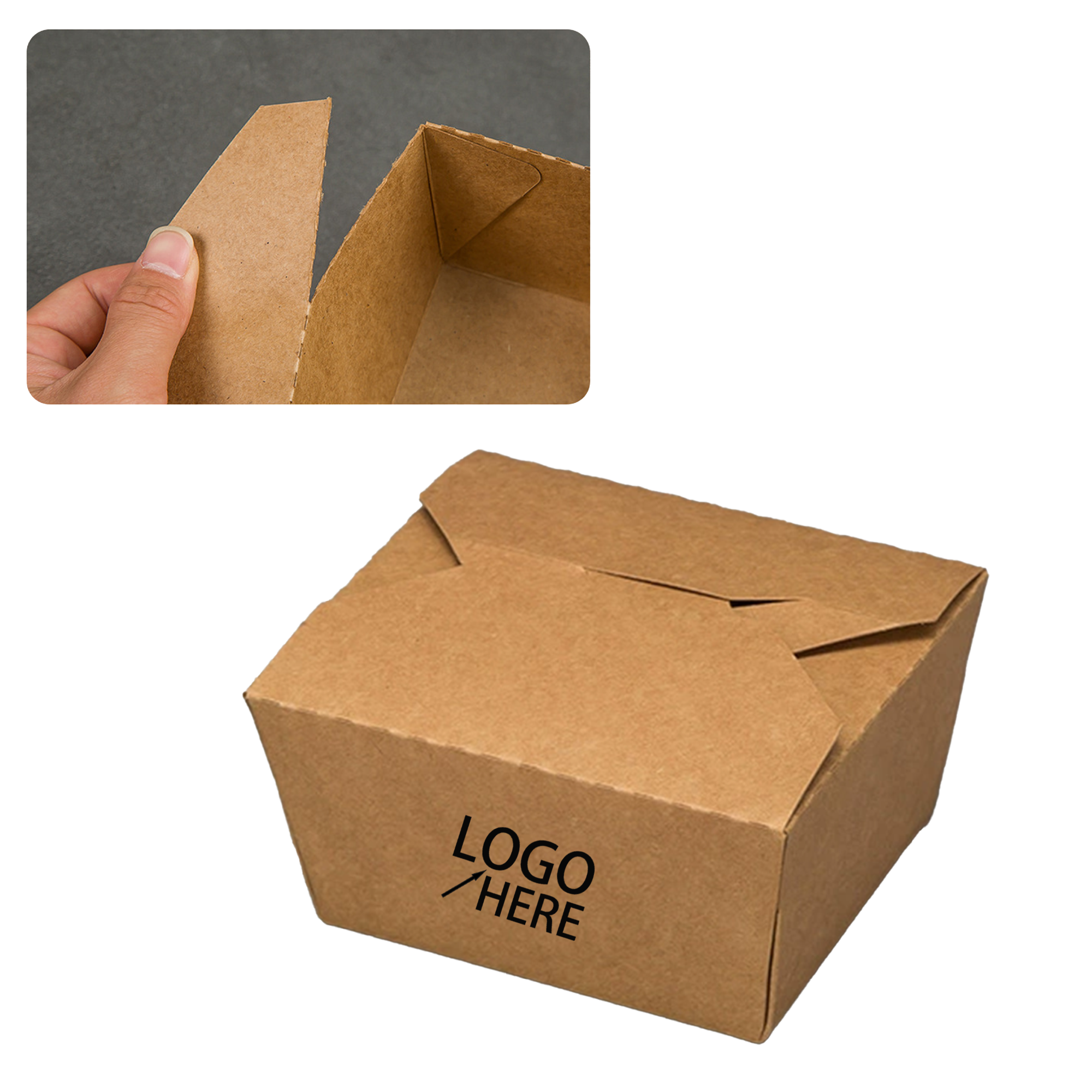 Kraft Paper Lunch Box for Packing 2