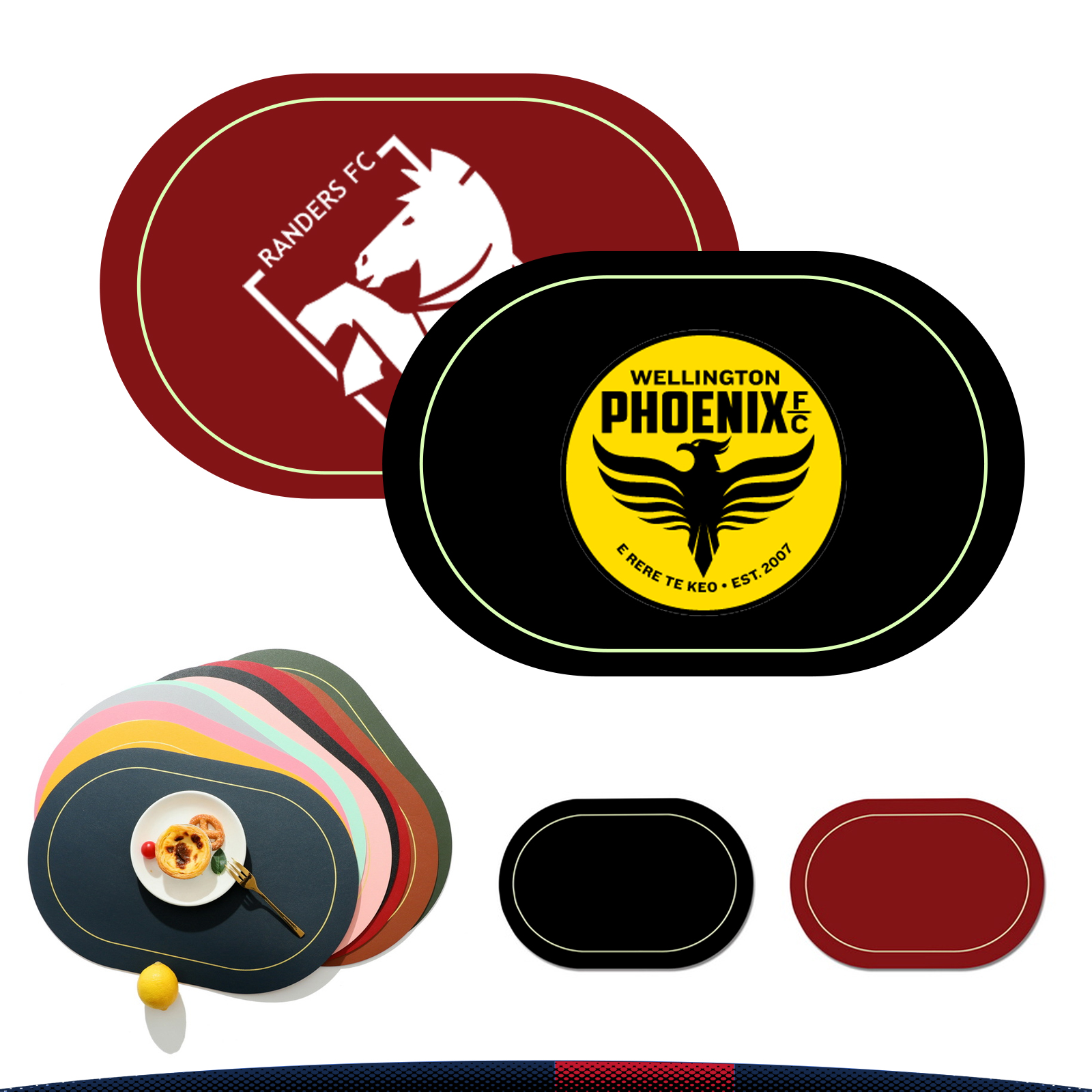 Double colors PU Leather Placemat 10