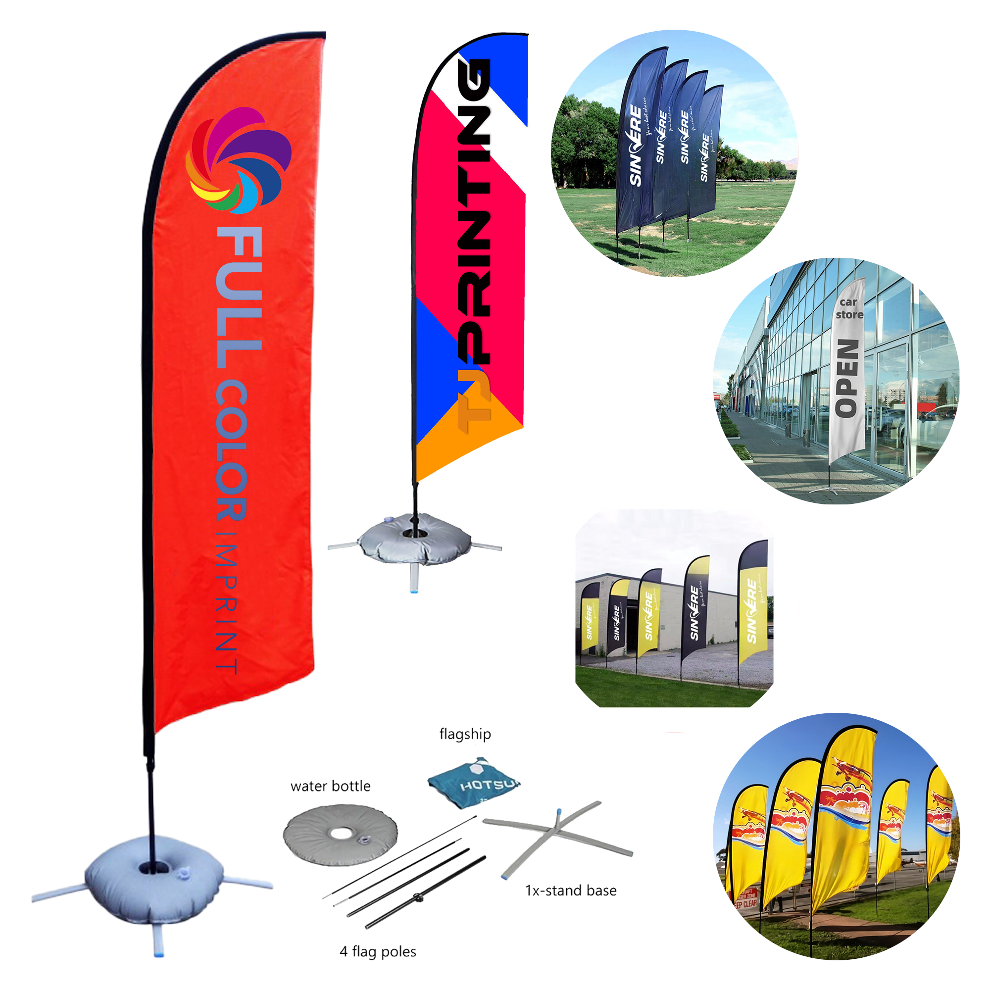 MOQ 5pcs Promotional Polyester Flag 2