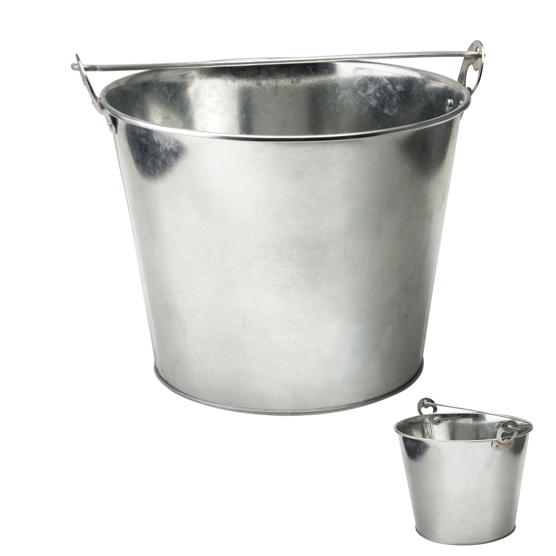 5 Qt Galvanized Ice Bucket w/Bottle Opener 2