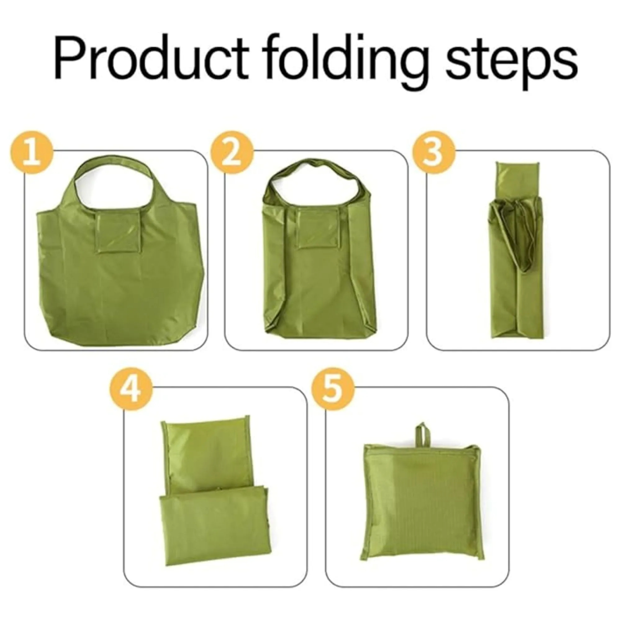 Foldable Large Capacity Eco Friendly Shopping Bag, custom tote bag with logo imprint 5