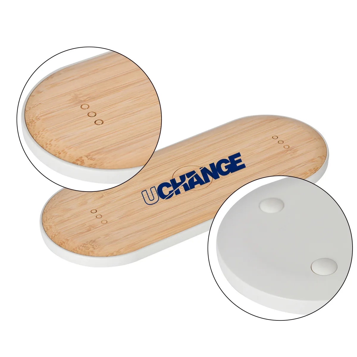 Bamboo Wireless Charging Pad With Speakers 3