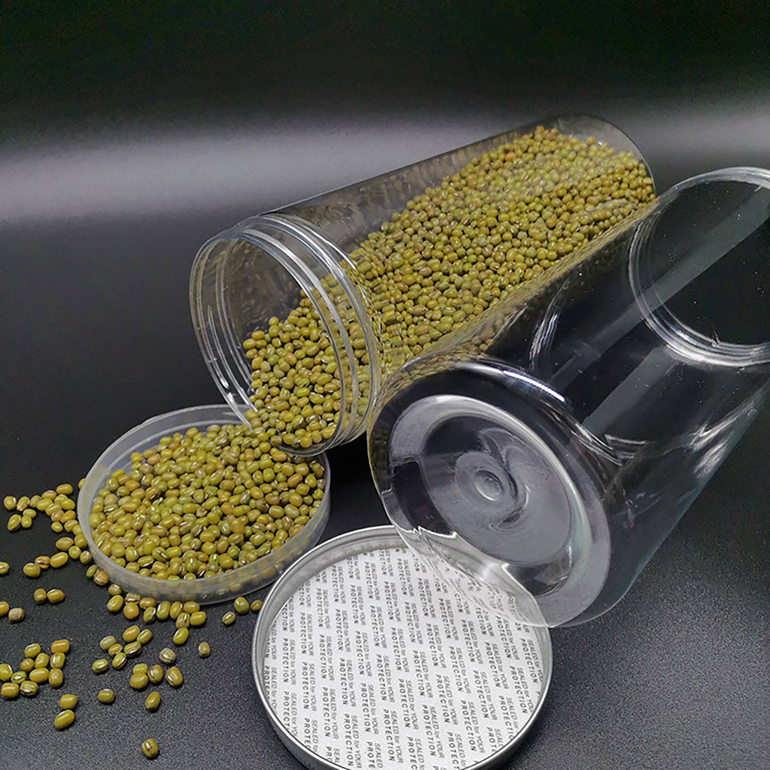 Transparent Plastic Storage Jar 6