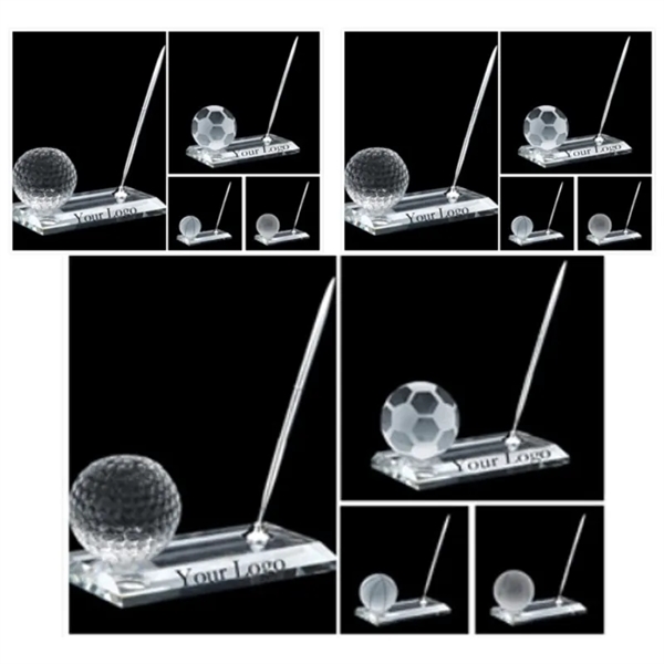 Elegant Crystal Pen Stands for Baseball, Football and more
