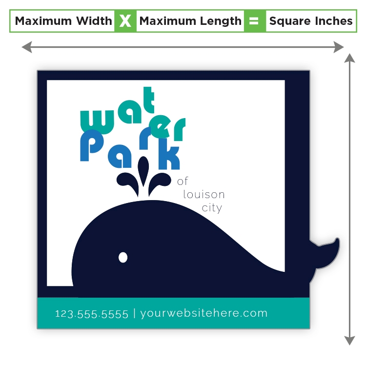 Custom Shape Magnet - 8 to 9.99 Square Inches - 20 Mil. 2