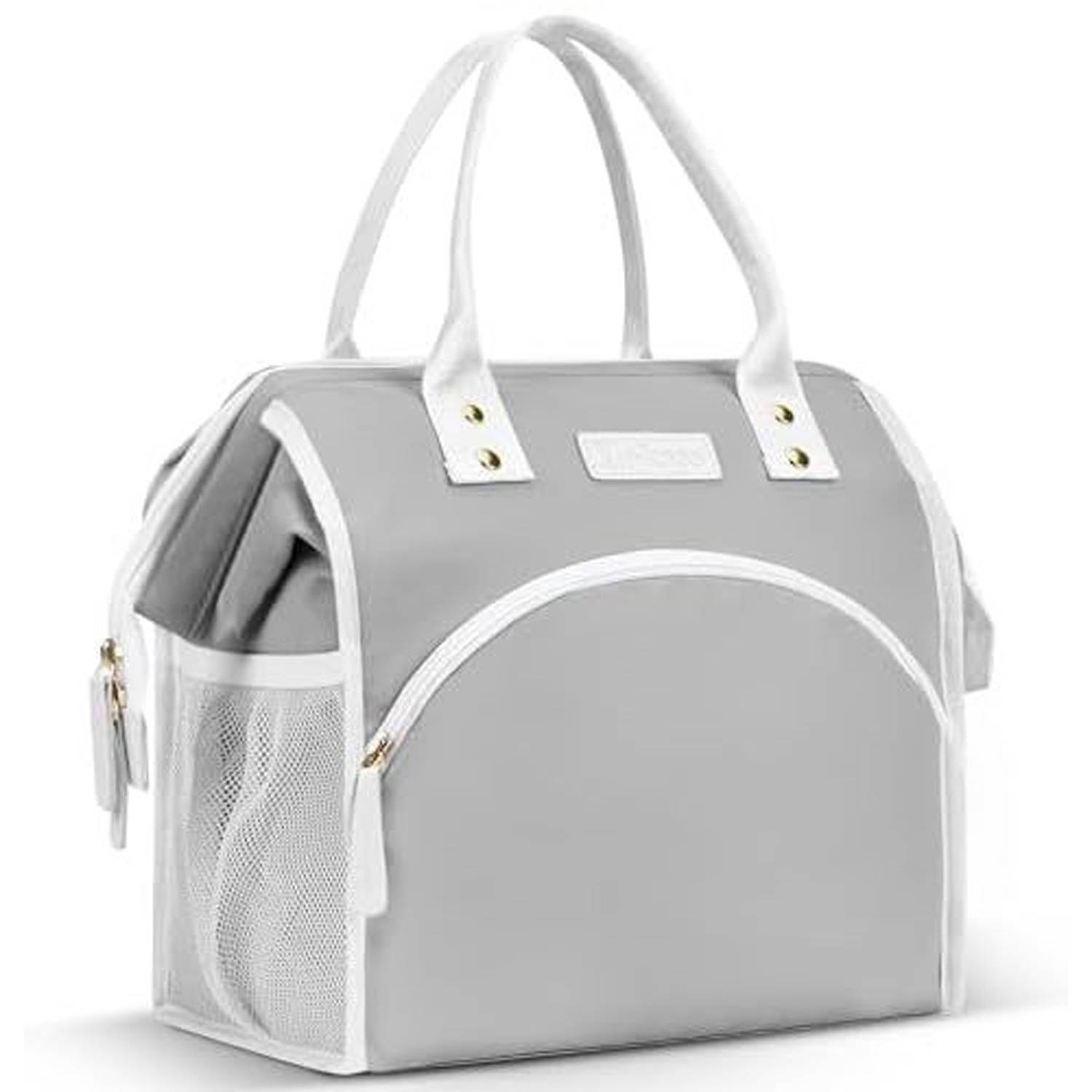 10L Wide Open Nylon Insulated Lunch Cooler Tote Bag w/Handle 6