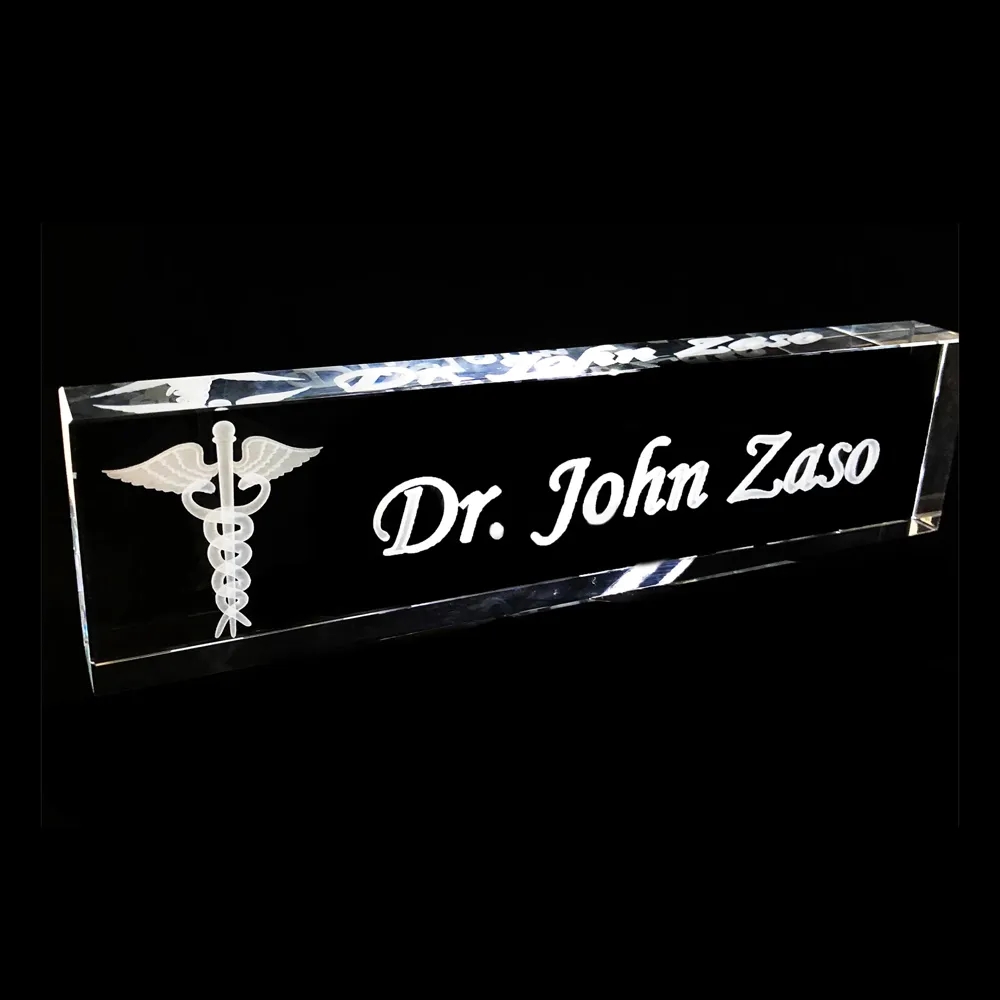 Crystal Desk Name Plate 3