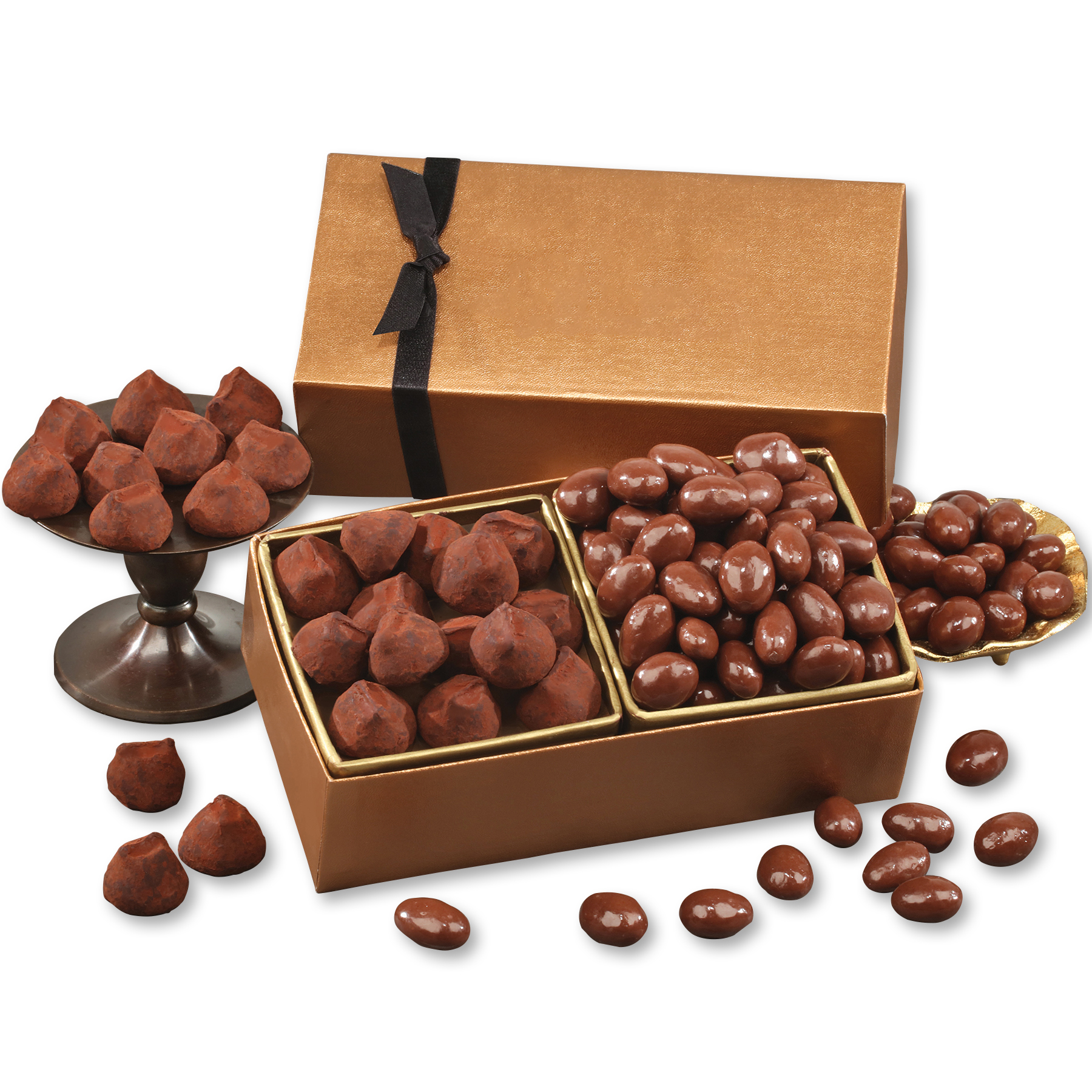 SALE - Milk Chocolate Almonds & Cocoa Dusted Truffles 2