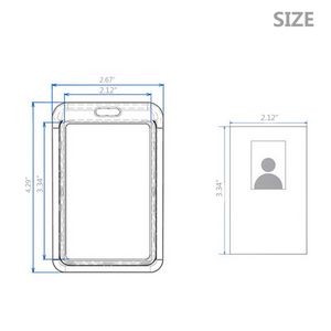 Slide Open Plastic Portrait Lanyard Card Holder 15