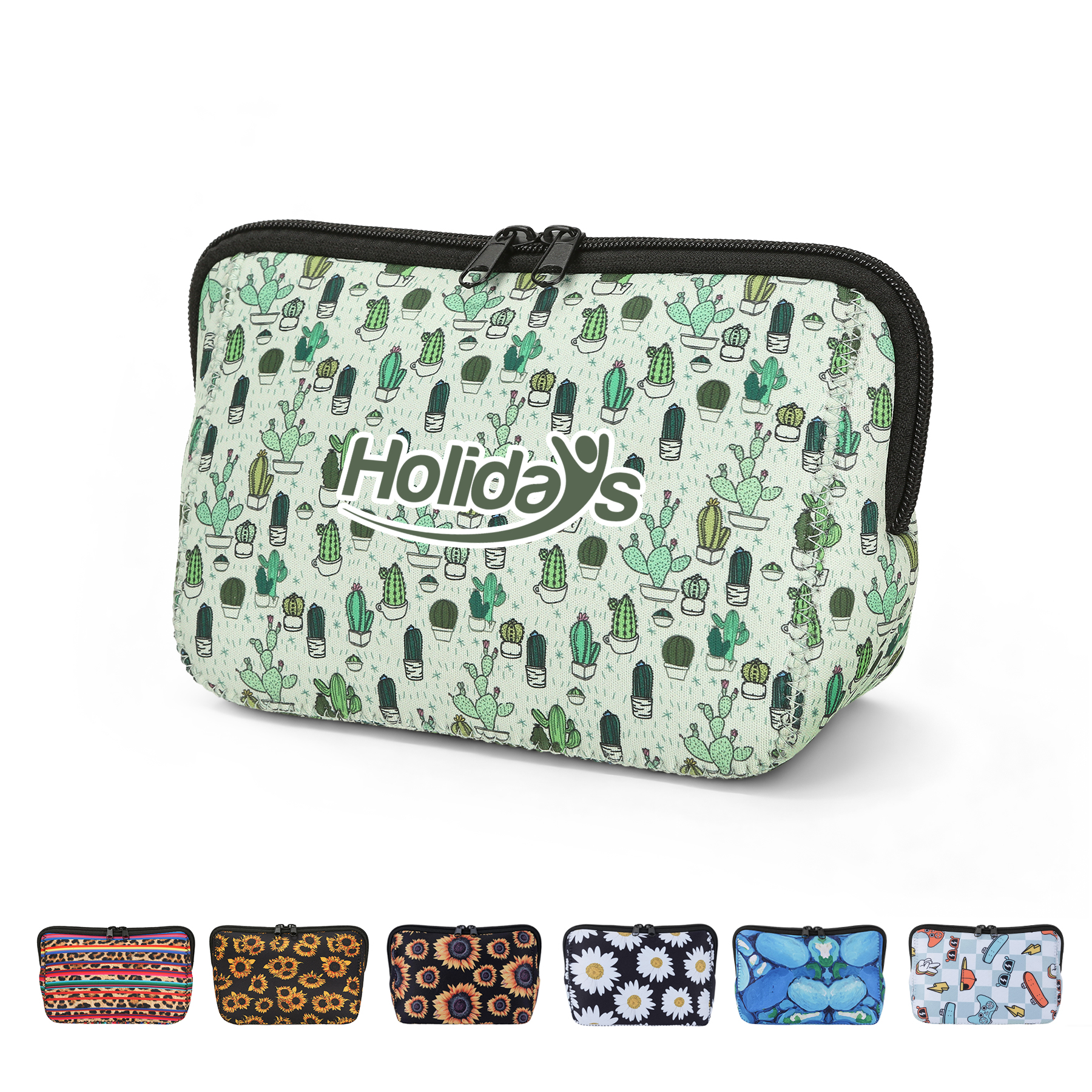 Full Color Neoprene Makeup & Toiletry Bag 5