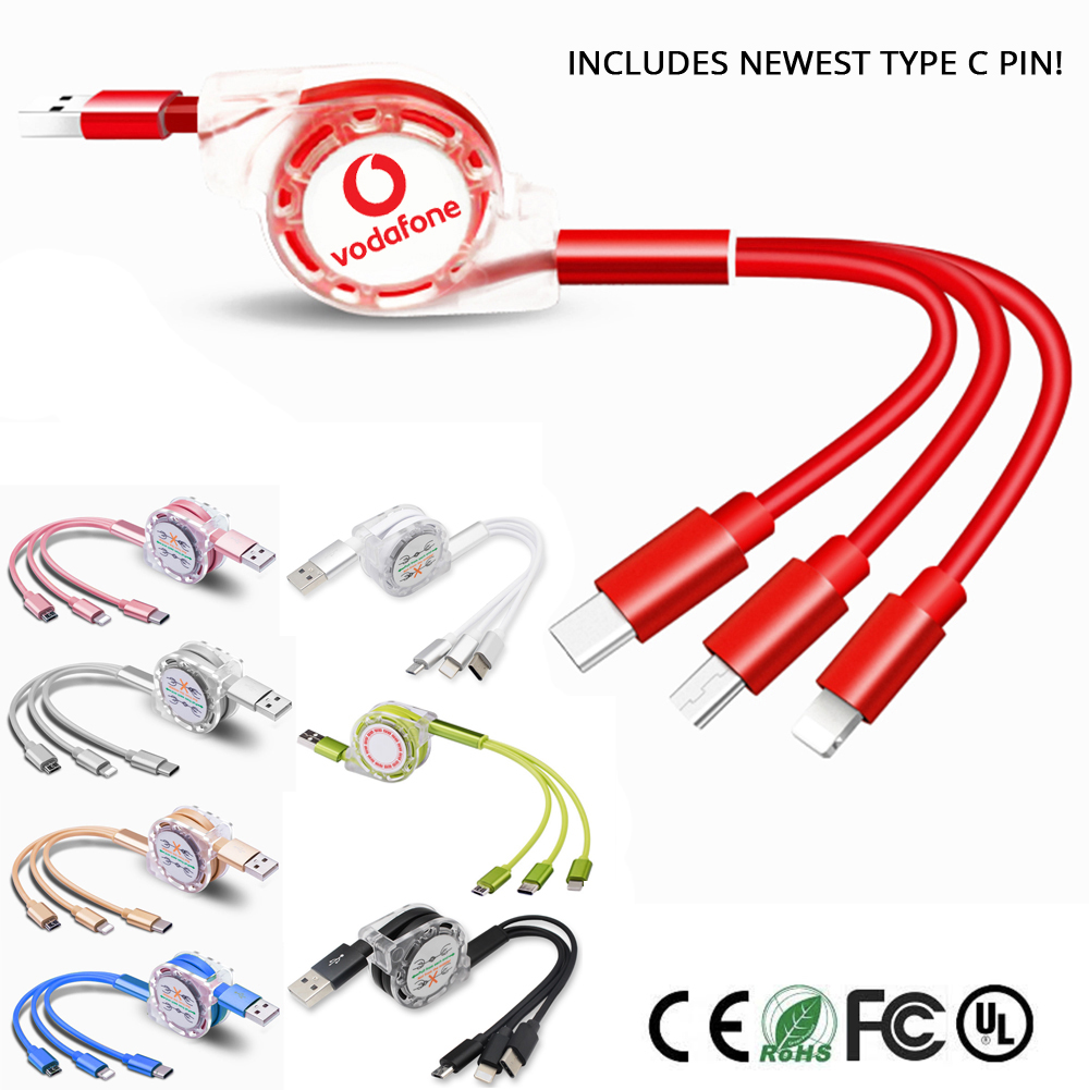 TriFlex Retractable 3-in-1 Cable 34