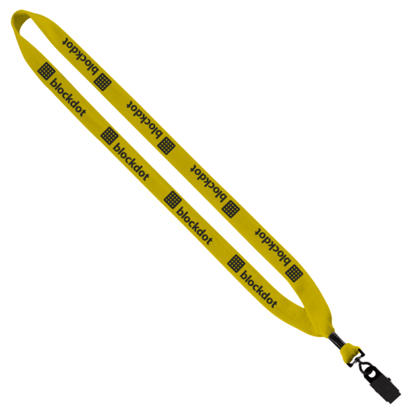 3/4" Cotton Lanyard with Metal Crimp & Bulldog Clip 4