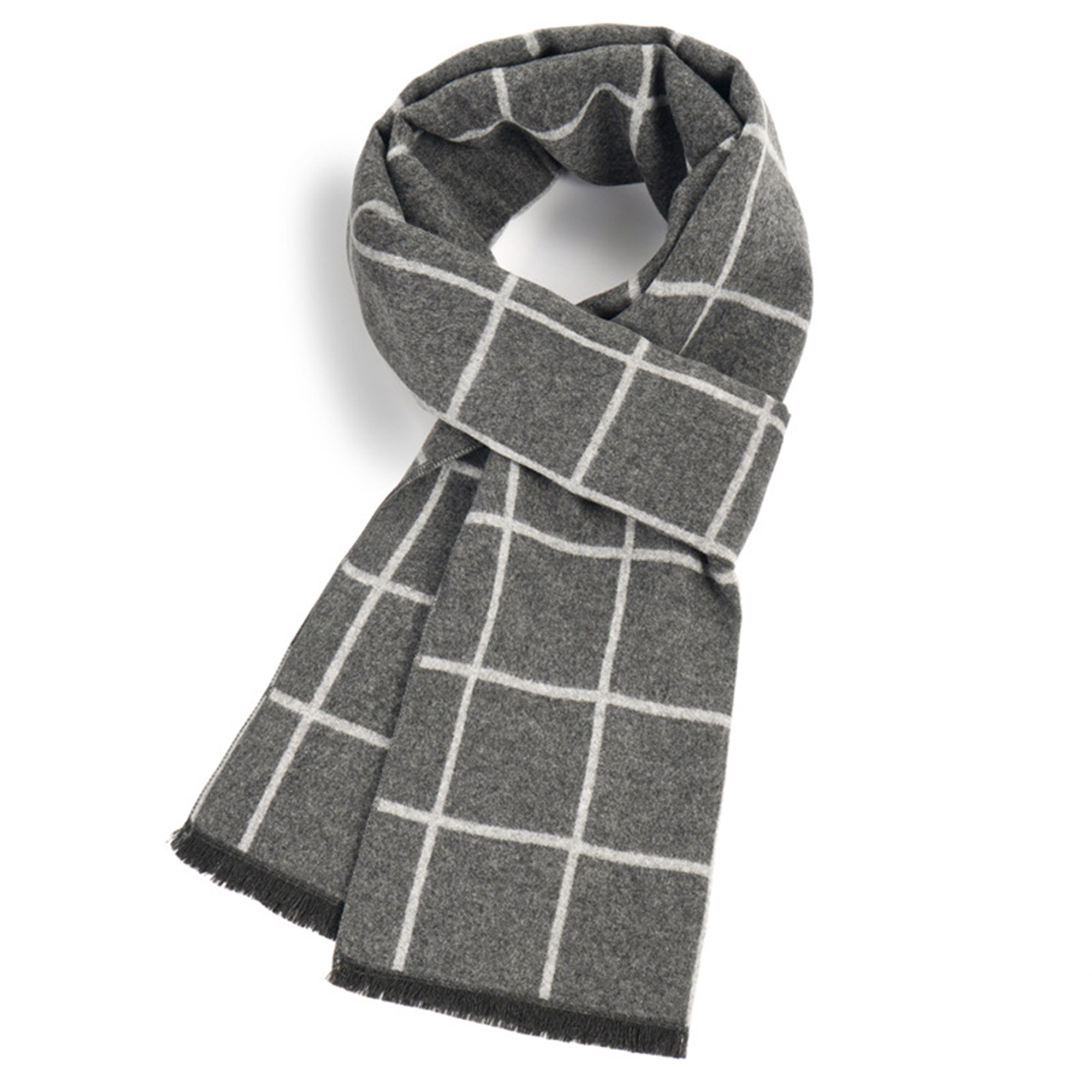 Winter Plaid Faux Cashmere Scarf Shawl 3