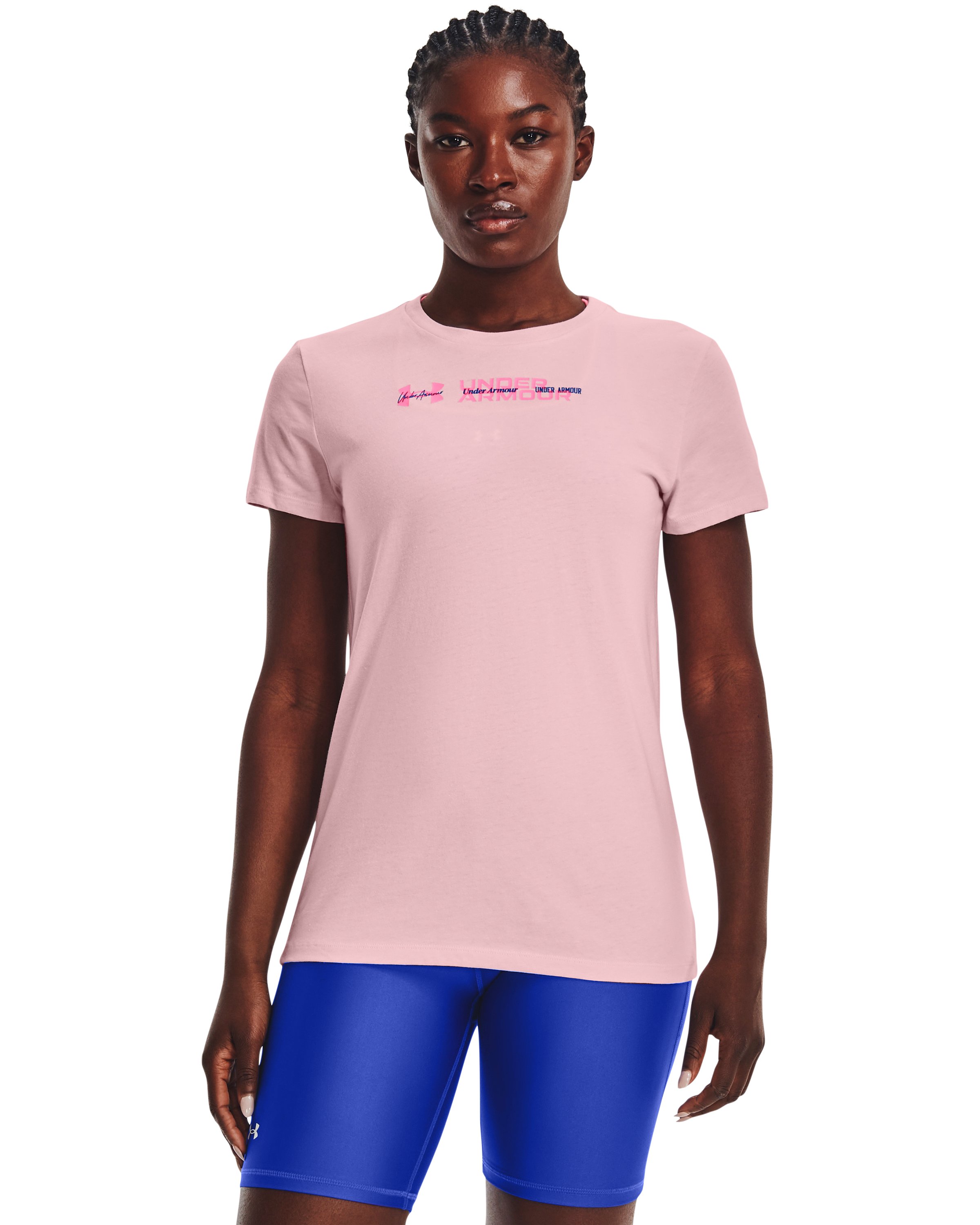 Women's UA Tonal Multi Font Short Sleeve 2