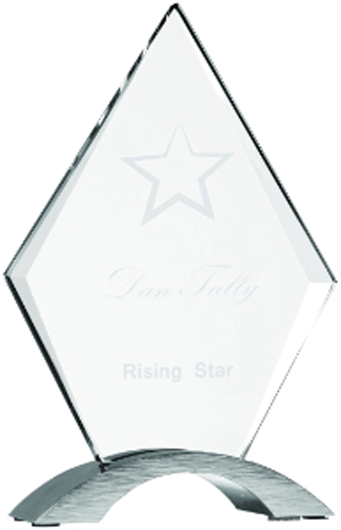 7 1/4" Diamond Cosmic Acrylic Award w/Silver Base 3